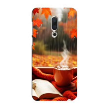 Чохол з унікальним дизайном 'Осінь з кавою' для Meizu 16 Plus – Кава і дощ