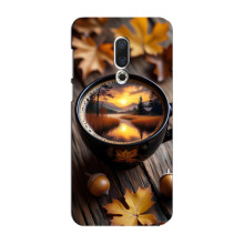 Чохол з унікальним дизайном 'Осінь з кавою' для Meizu 16 Plus – Темна кава