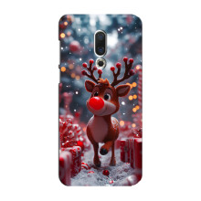 Яскравий чохол для Meizu 16 Plus з Зимові Оленята – Олень серед подарунків
