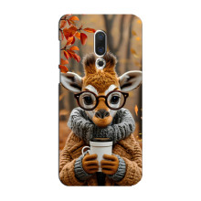 Печатный чехол «Зверята с кофе» для Meizu 16 Plus – Жираф с кофе
