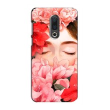 Чехлы (ART) Цветы на Meizu 16th (VPrint) (Глаза в цветах)