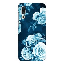 Чехлы (ART) Цветы на Meizu 16s (VPrint) (Голубые Бутоны)