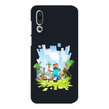 Чехол Майнкрафт на Meizu 16s (AlphaPrint) Minecraft (персонажи Minecraft)