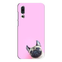 Бампер для Meizu 16s с картинкой "Песики" – Собака на розовом