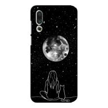 Чохол з малюнком кіт на Meizu 16s – Дівчина з котом