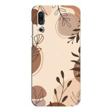 Чехол с цветочным принтом на Мейзу 16с – Коричневые цветы