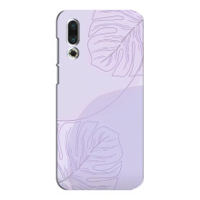 Чохол квітковий дизайн для Meizu 16s – Монстера фіолетова