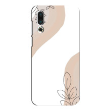 Силиконовый чехол с принтом в цветах на Meizu 16s – Нюдовый дизайн