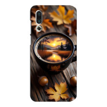 Чехол с уникальным дизайном «Осень с кофе» для Meizu 16s – Тёмный кофе