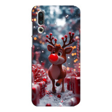 Яркий чехол для Meizu 16s с Зимними Оленятами – Олень среди подарков