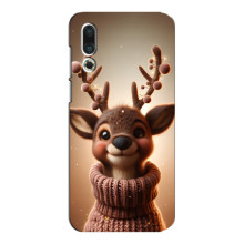 Яркий чехол для Meizu 16s с Зимними Оленятами – Олень в свитере