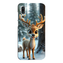 Яркий чехол для Meizu 16s с Зимними Оленятами – Оленёнок в лесу