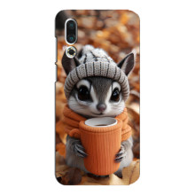 Печатный чехол «Зверята с кофе» для Meizu 16s