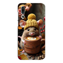 Печатный чехол «Зверята с кофе» для Meizu 16s – Медведь с кофе