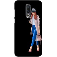 Чехол с картинкой Модные Девчонки Meizu 16|16X – Девушка со смартфоном