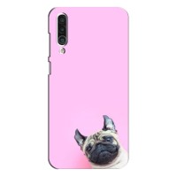 Бампер для Meizu 16xs с картинкой "Песики" – Собака на розовом