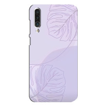 Чохол квітковий дизайн для Meizu 16xs – Монстера фіолетова