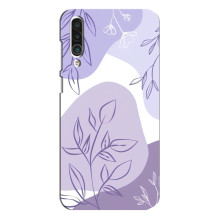 Силиконовый чехол с принтом в цветах на Meizu 16xs – Фиолетовый дизайн