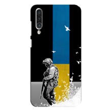 Чехол с украинским воином на Meizu 16xs – Воин с флагом