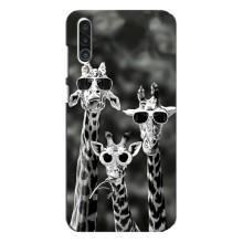 Силиконовый чехол с КАРТИНКАМИ лето для Meizu 16xs (AlphaPrint) (Жирафы в очках)