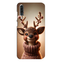 Яркий чехол для Meizu 16xs с Зимними Оленятами – Олень в свитере