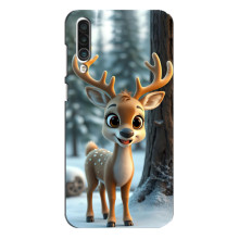 Яркий чехол для Meizu 16xs с Зимними Оленятами – Оленёнок в лесу