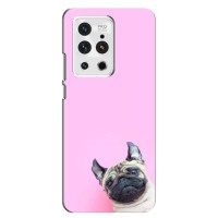 Бампер для Meizu 18 Pro с картинкой "Песики" (Собака на розовом)