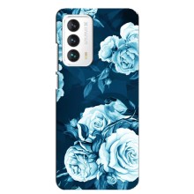 Чехлы (ART) Цветы на Meizu 18 (VPrint) (Голубые Бутоны)