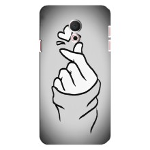 Чехол с принтом для Meizu C9 Pro (AlphaPrint - Знак сердечка) – Значок Love