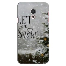 Новогодние, Праздничные Чехлы для Meizu C9 Pro - 2024 год (Let it snow)