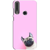 Бампер для Meizu M10 з картинкою "Песики" – Собака на рожевому