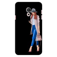 Чехол с картинкой Модные Девчонки Meizu M15 Lite (Девушка со смартфоном)
