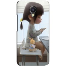Дівчачий Чохол для Meizu M5 Note (ДІвчина з іграшкою)