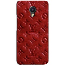 Текстурный Чехол Louis Vuitton для Мейзу М5 Нот (Красный ЛВ)