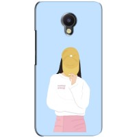 Силиконовый Чехол на Meizu M5 Note с картинкой Стильных Девушек – Желтая кепка