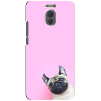 Бампер для Meizu M6 Note с картинкой "Песики" – Собака на розовом
