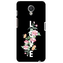 Чехлы для любимой на Мейзу М6с (VPrint) (Цветы LOVE)