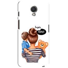 Чехол с печатью для Meizu M6s - (Мама с ребенком) (AlphaPrint) (Мама с сыном)