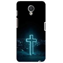 Чехол для Meizu M6s (AlphaPrint) - (Христианские) (Крест и город)