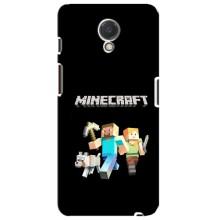 Чехол Майнкрафт на Meizu M6s (AlphaPrint) Minecraft (герои Minecraft)