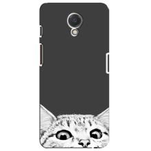 Чехол на Мейзу М6с с Котами (VPrint) (Выглядывает кот)