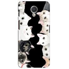 Чехол на Мейзу М6с с Котами (VPrint) (Взгляд котов)