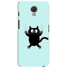 Чехол с принтом для Meizu M6s (AlphaPrint) Модные коты (Падающий кот)