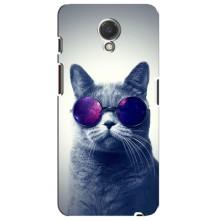 Чехол с принтом для Meizu M6s (AlphaPrint) Модные коты (Стильный кот)