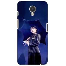 Чехлы Венсдей на Meizu M6s Уэнсдей (AlphaPrint) (Уэнздей с зонтом)