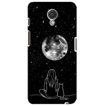 Чехол с рисунком кот на Meizu M6s – Девушка с котом