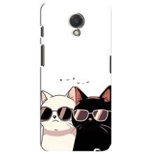 Чехол с рисунком кот на Meizu M6s – Коты в очках
