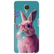 Чехол с принтом стильные животные для Мейзу М6с – Кролик в очках