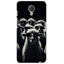 Чехол с принтом стильные животные для Мейзу М6с – Овечка в очках