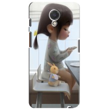 Девчачий Чехол для Meizu M6s (Девочка с игрушкой)
